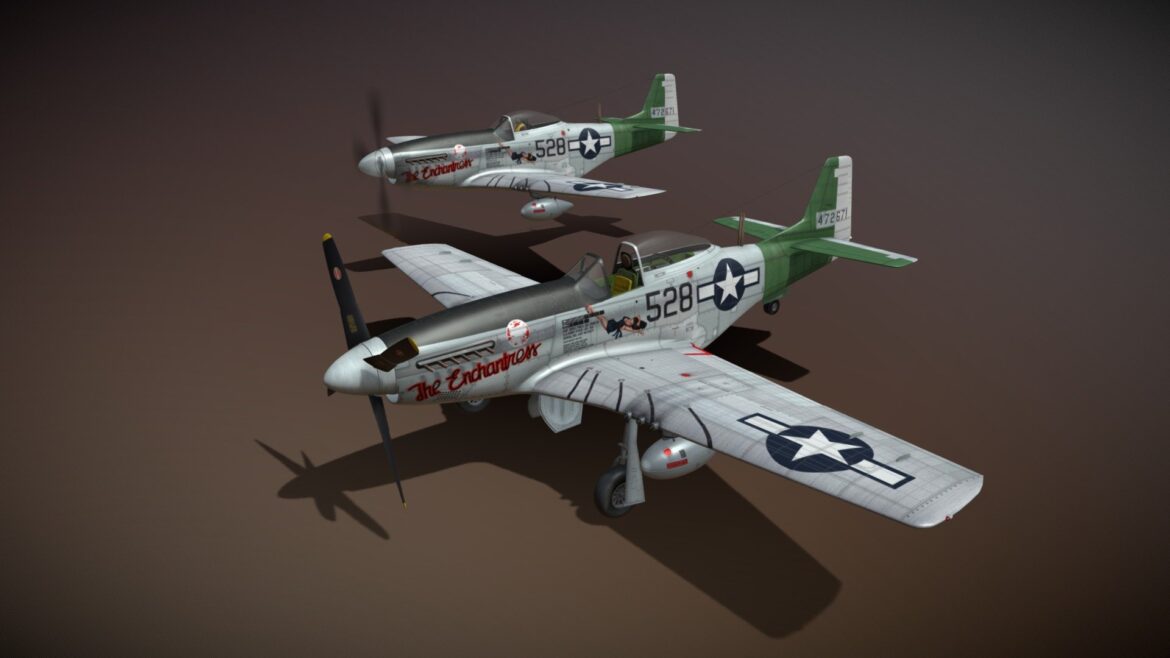 north american p 51d mustang the enchantress 3d model