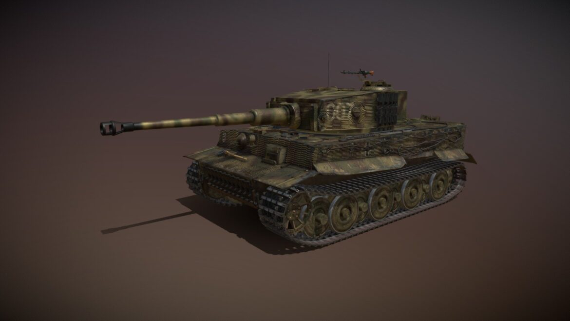 panzer vi tiger 007 late production 3d model