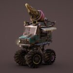 post apocalyptic ice cream van 3d model