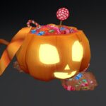 Pumpkin with candies