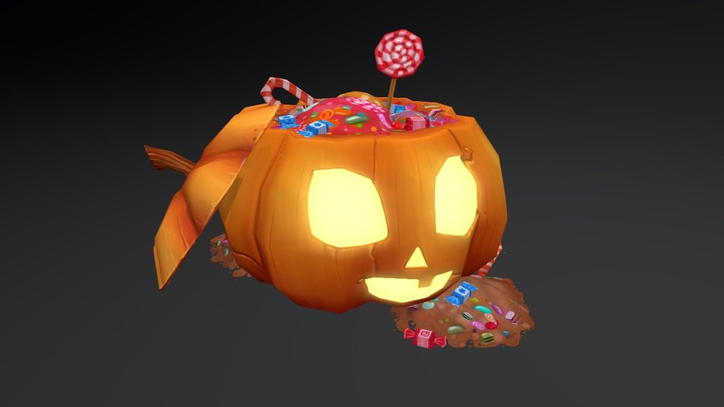 Pumpkin with candies