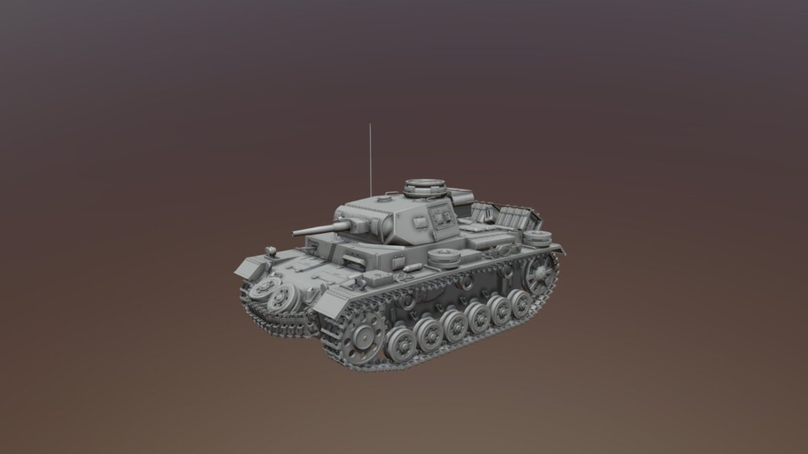 pzkpfw iii panzer 3 ausfg 3d model