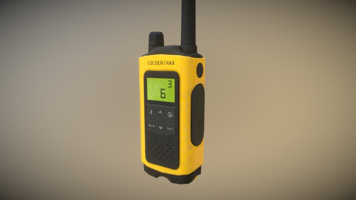 realistic handheld portable radio 3d model