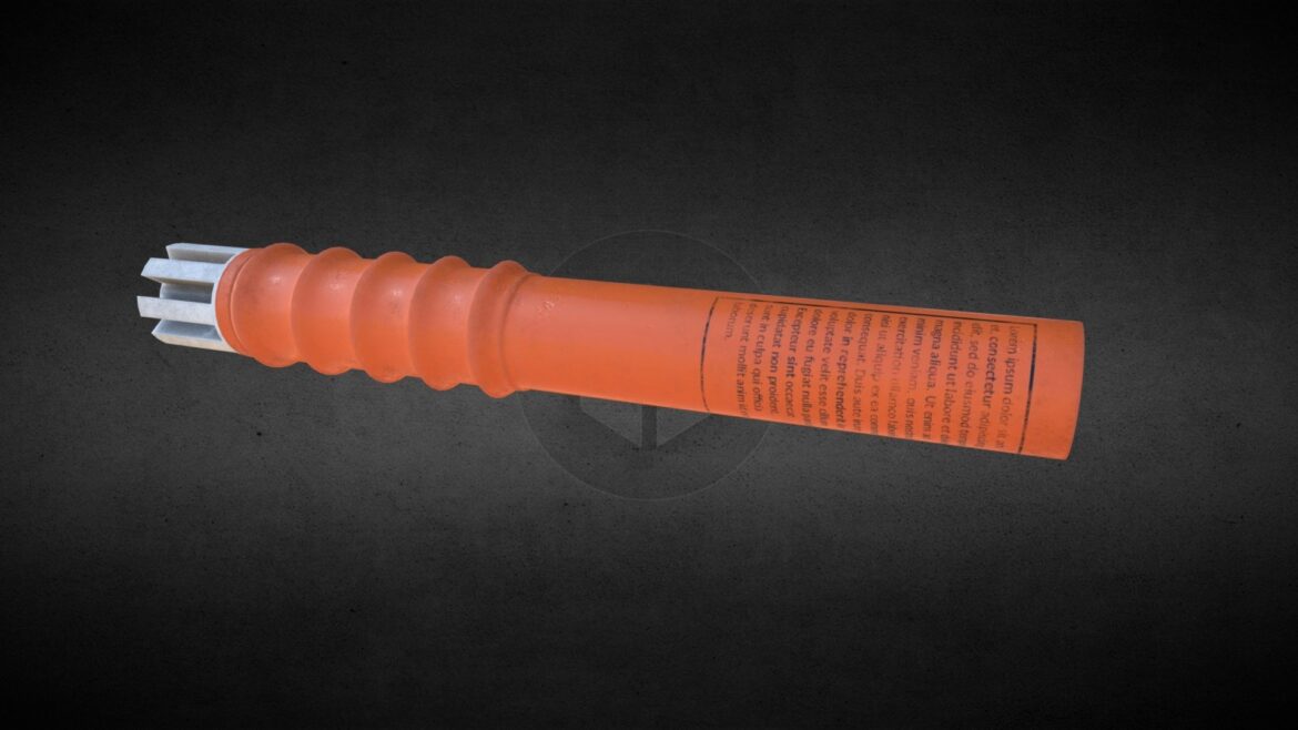 Signal Rocket 3d Model - Detailed signal rocket 3D asset for emergency and survival scenes