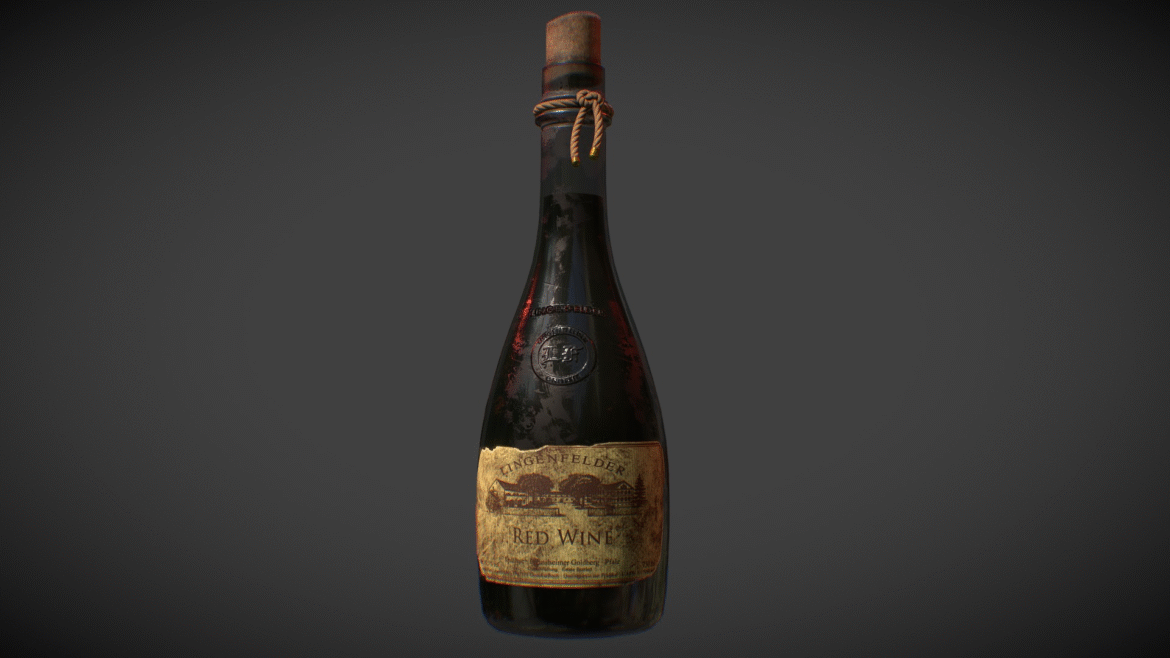 red wine boasting flavor 3d model