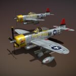 republic p 47d thunderbolt chief seattle 3d model