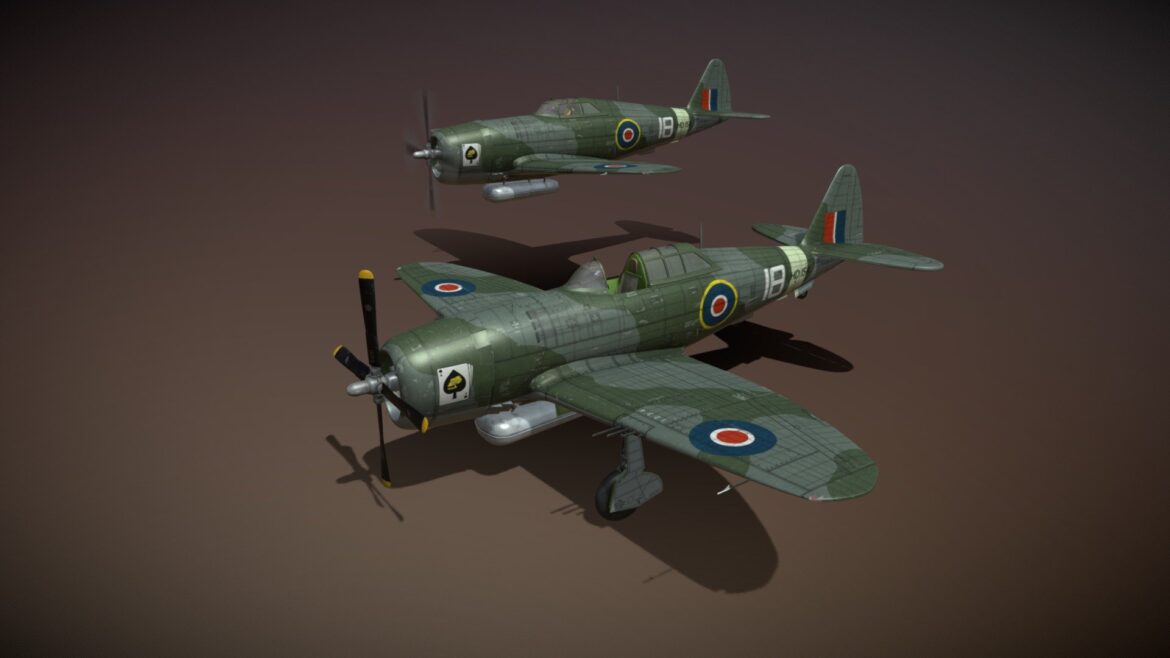 republic p 47d thunderbolt mki hd154 3d model