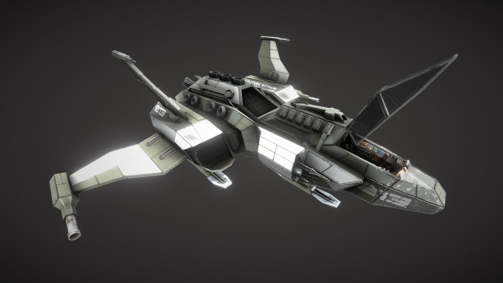 Retro style Spaceship – Interceptor MK3
