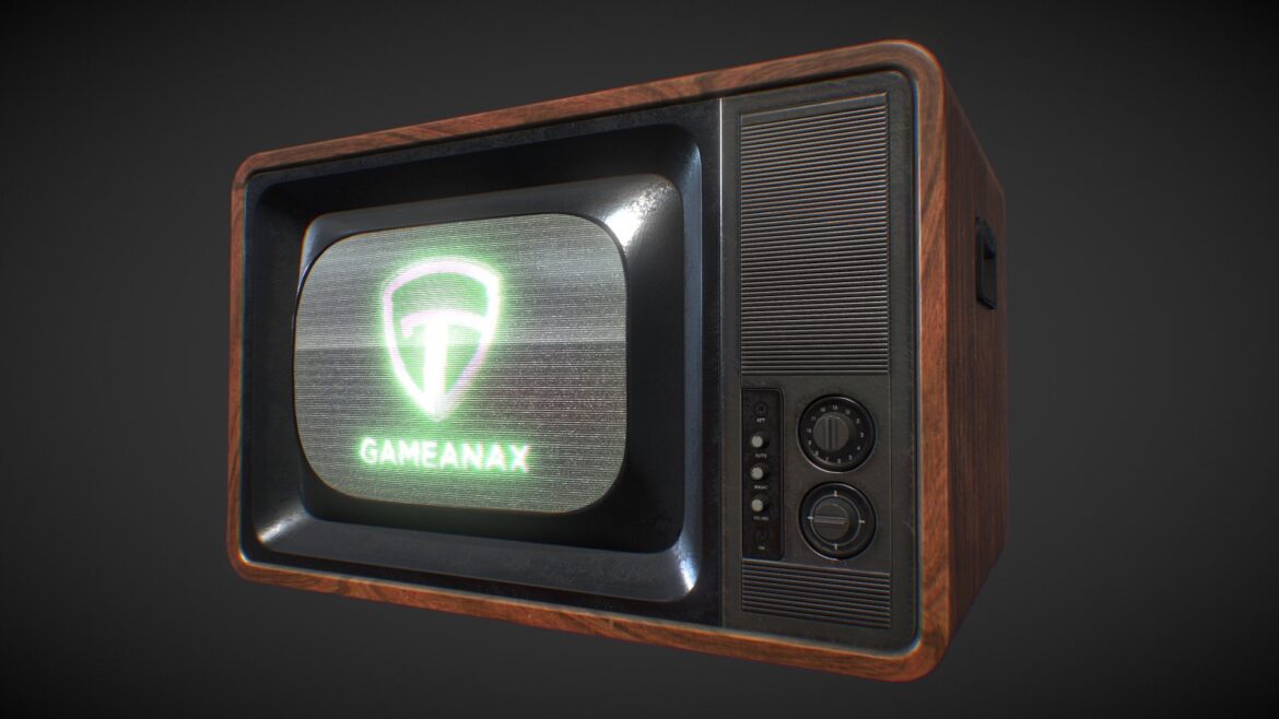 retro television of 70s 3d model