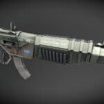 sci fi concept rifle cdf battle rifle m5 3d model