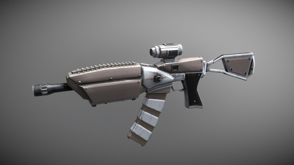 sci fi sniperbattle rifle 3d model