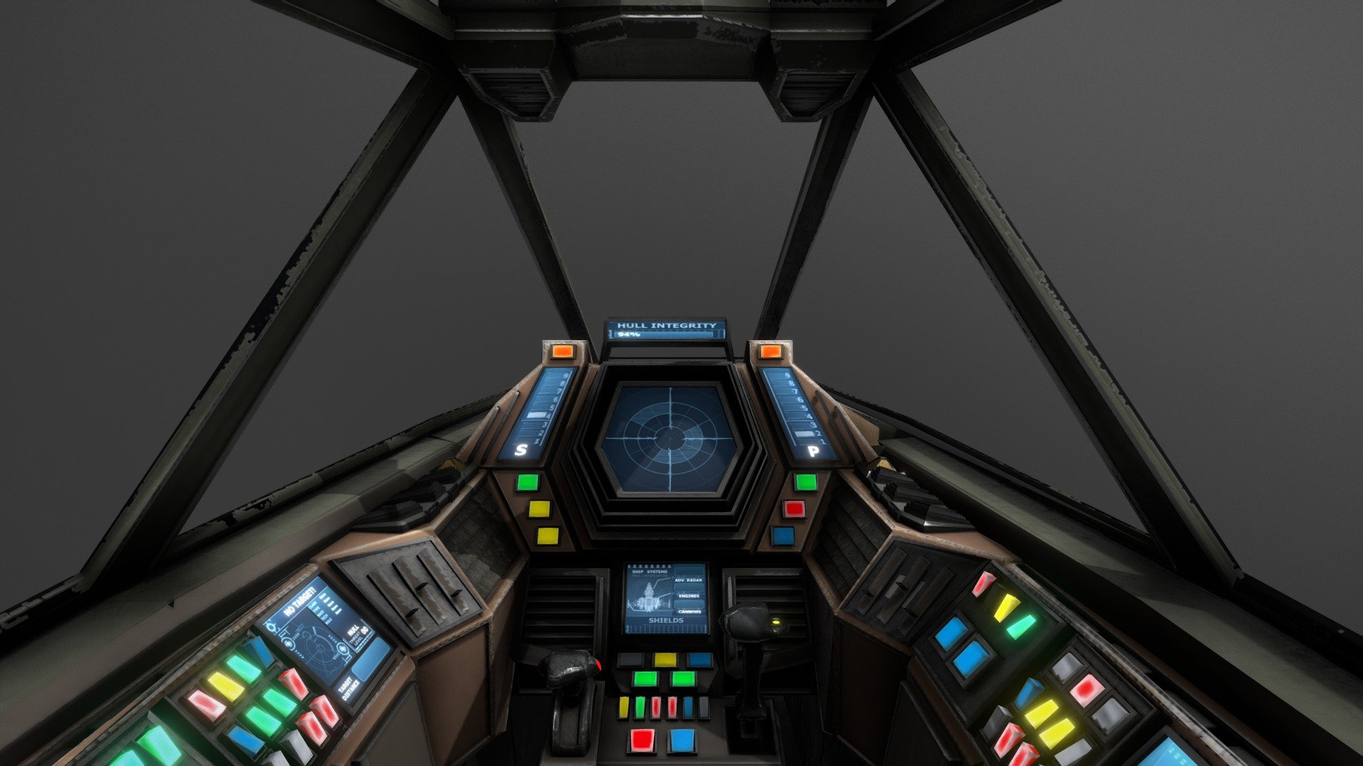 Sci-Fi space fighter Cockpit – Interceptor MK3