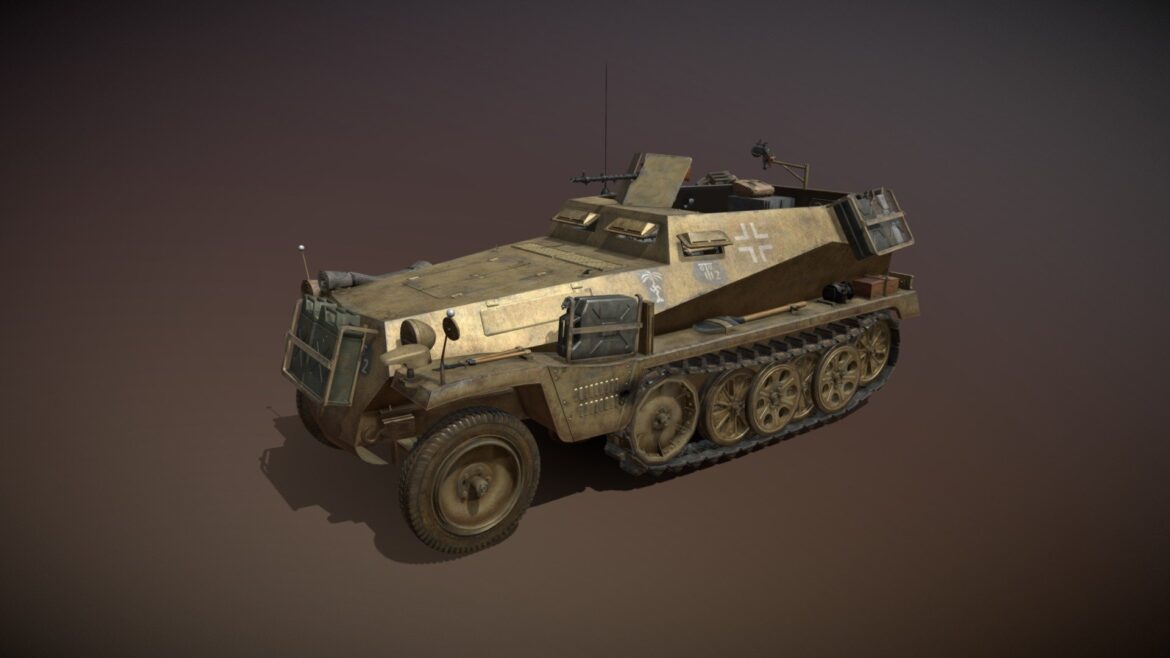 sdkfz 2501 halftruck 10pd 3d model