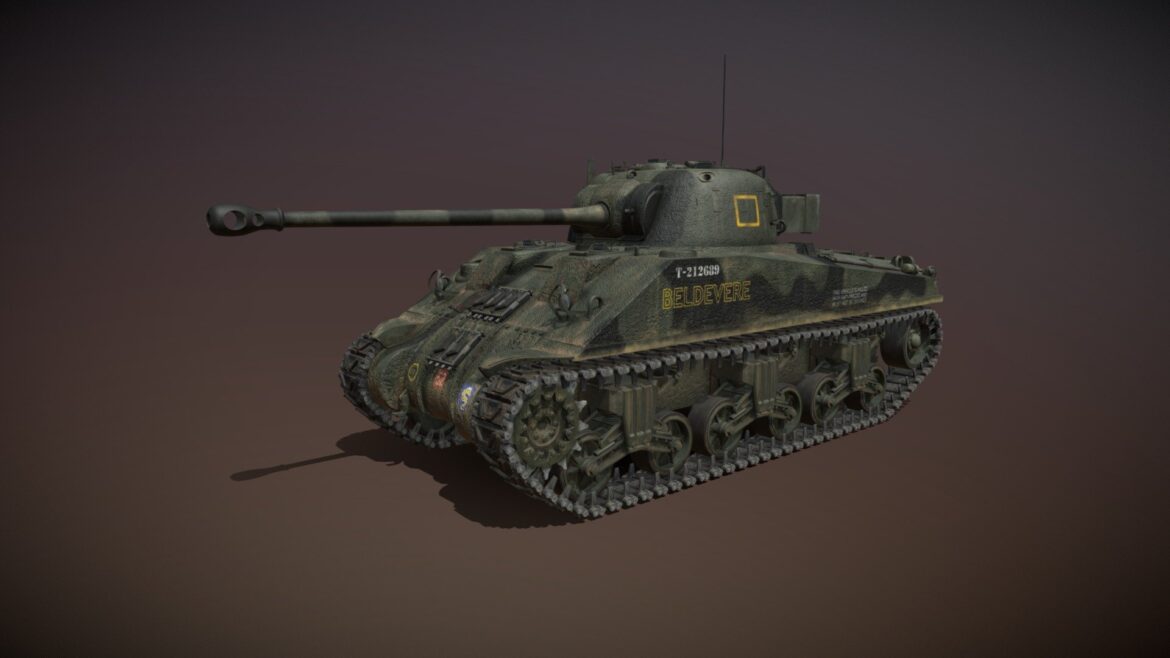 sherman mk vc firefly beldevere 3d model