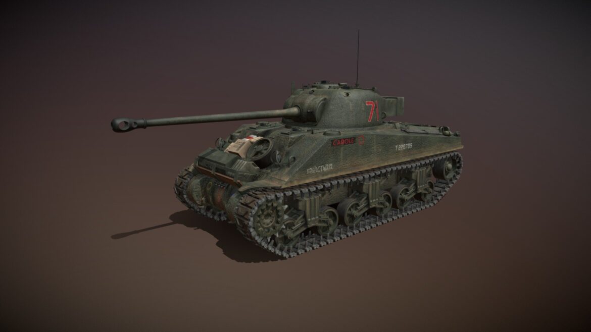 sherman mk vc firefly carole 3d model