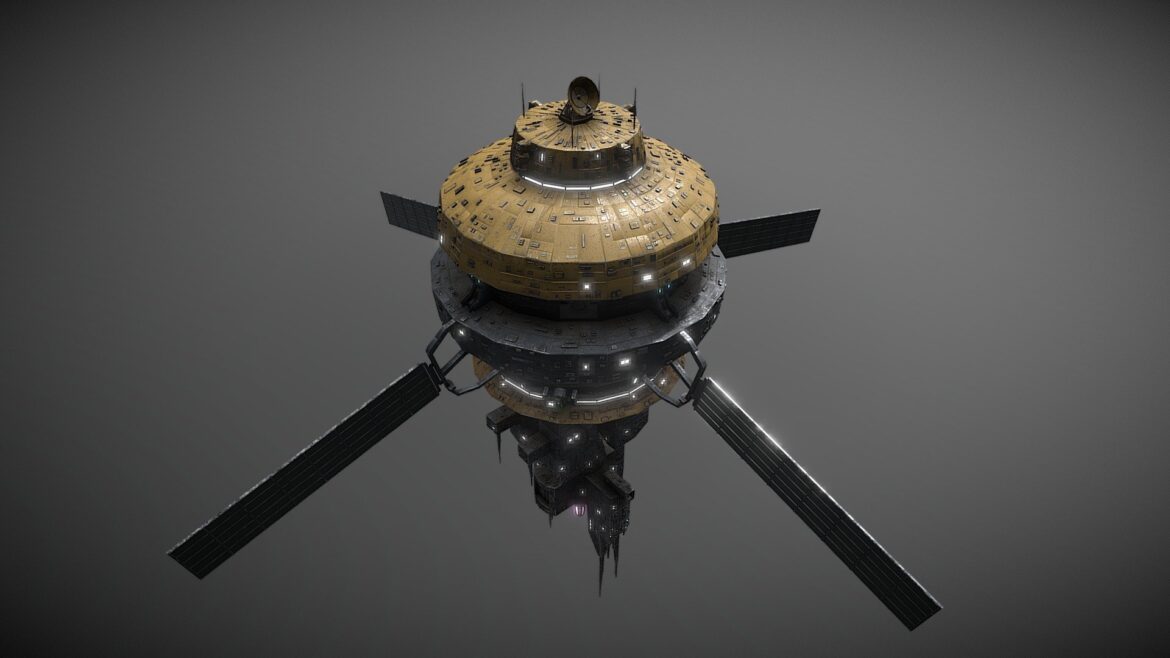 space force one orbital space station 3d model