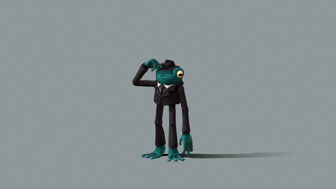 spy frog animation assignment 3d model