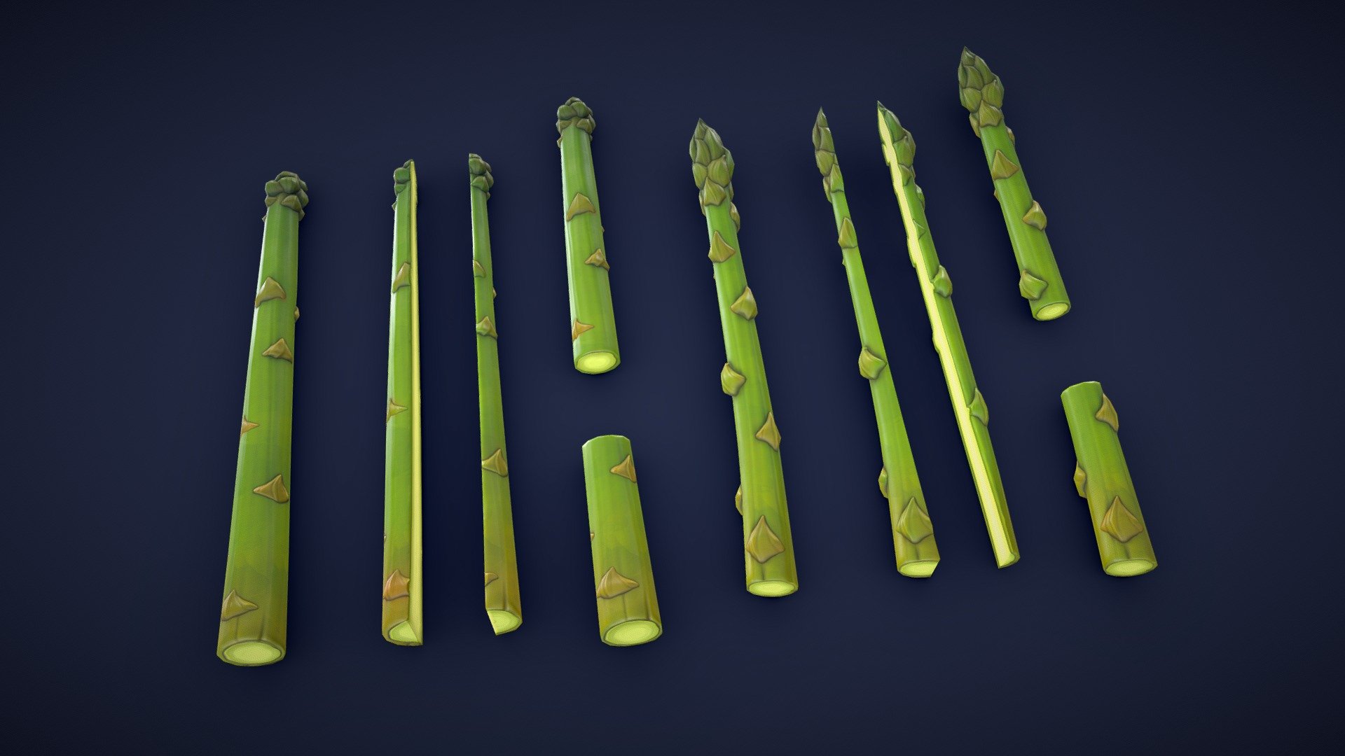 Stylized Asparagus – Low Poly