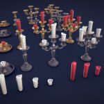 Stylized Candles – Low Poly