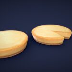 stylized pastries collection low poly 3d model