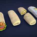 Stylized Chicken Wrap – Low Poly