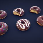Stylized Chocolate Donuts – Low Poly