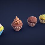 Stylized Pastries Collection – Low Poly