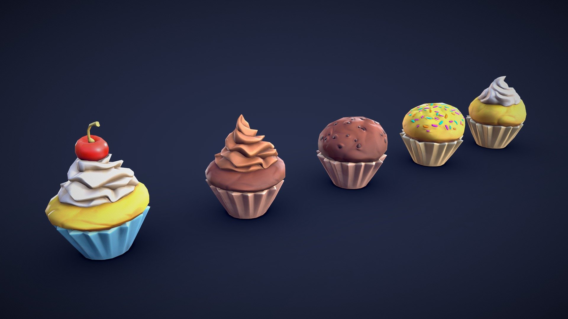 Stylized Pastries Collection – Low Poly