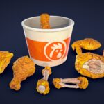 Stylized Fried Chicken – Low Poly