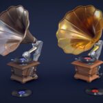 Stylized Gramophone – Low Poly