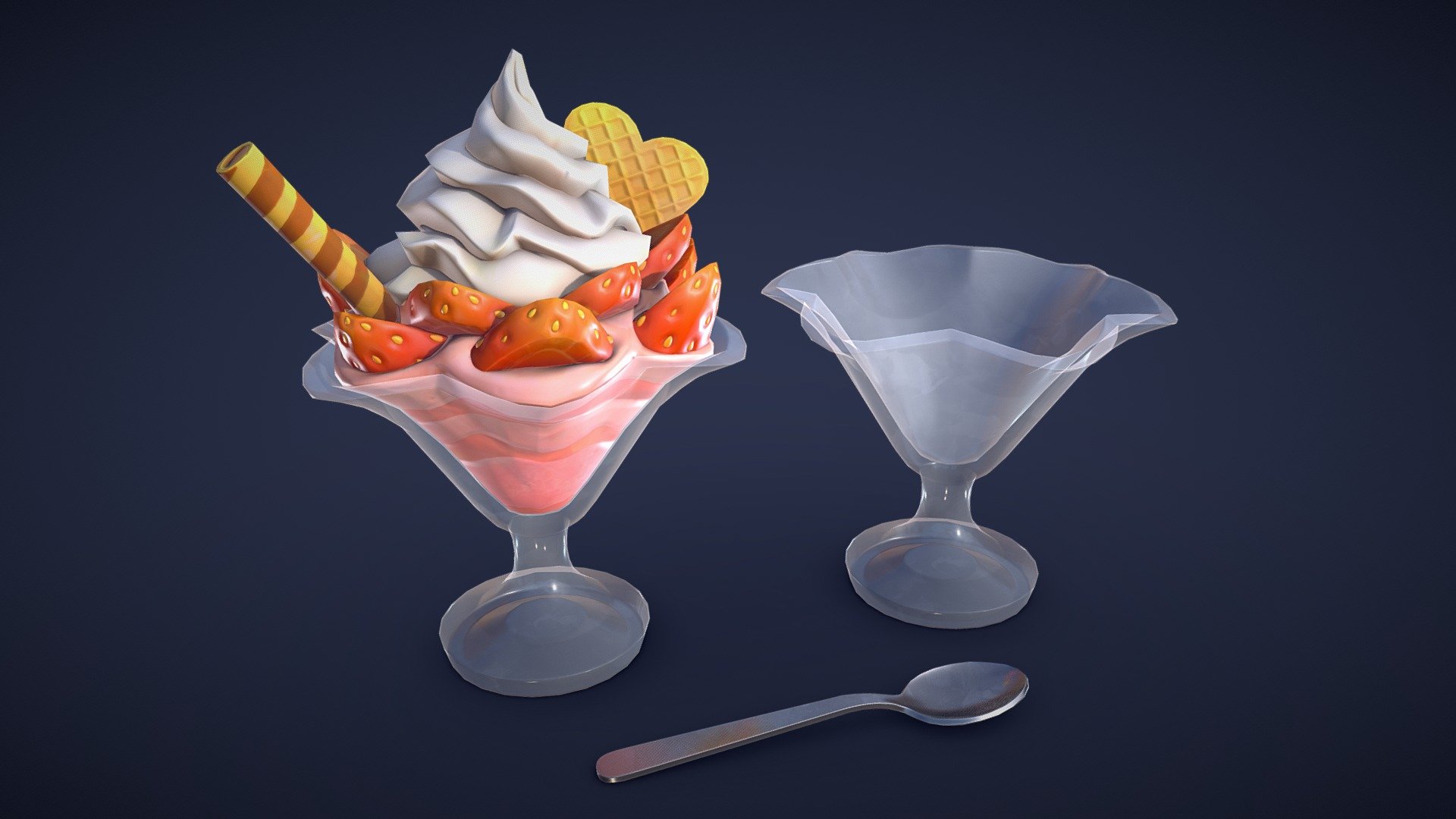 Stylized Ice Cream Sunday – Game Ready