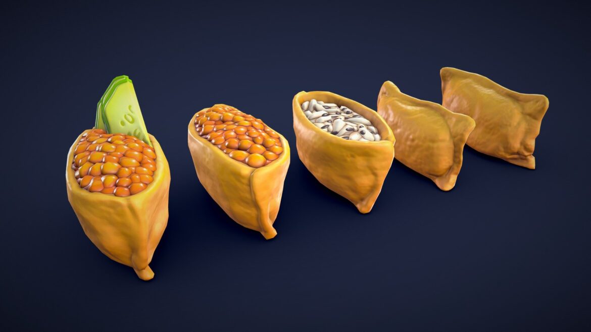 stylized inari sushi low poly 3d model