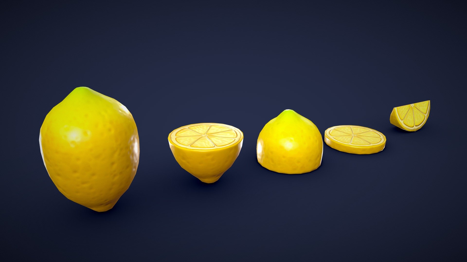 Stylized Lemon – Low Poly