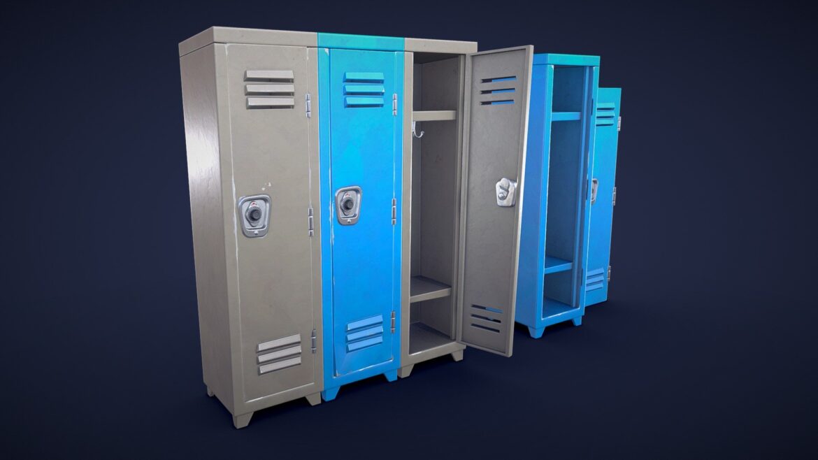 stylized locker low poly 3d model