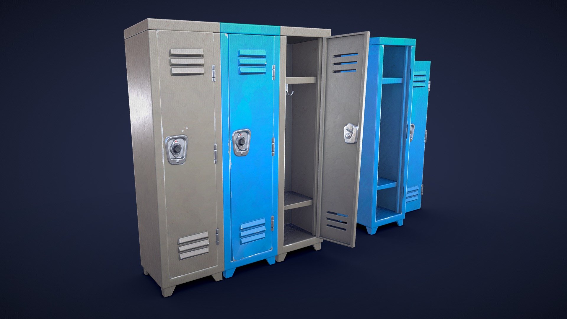 Stylized Locker – Low Poly