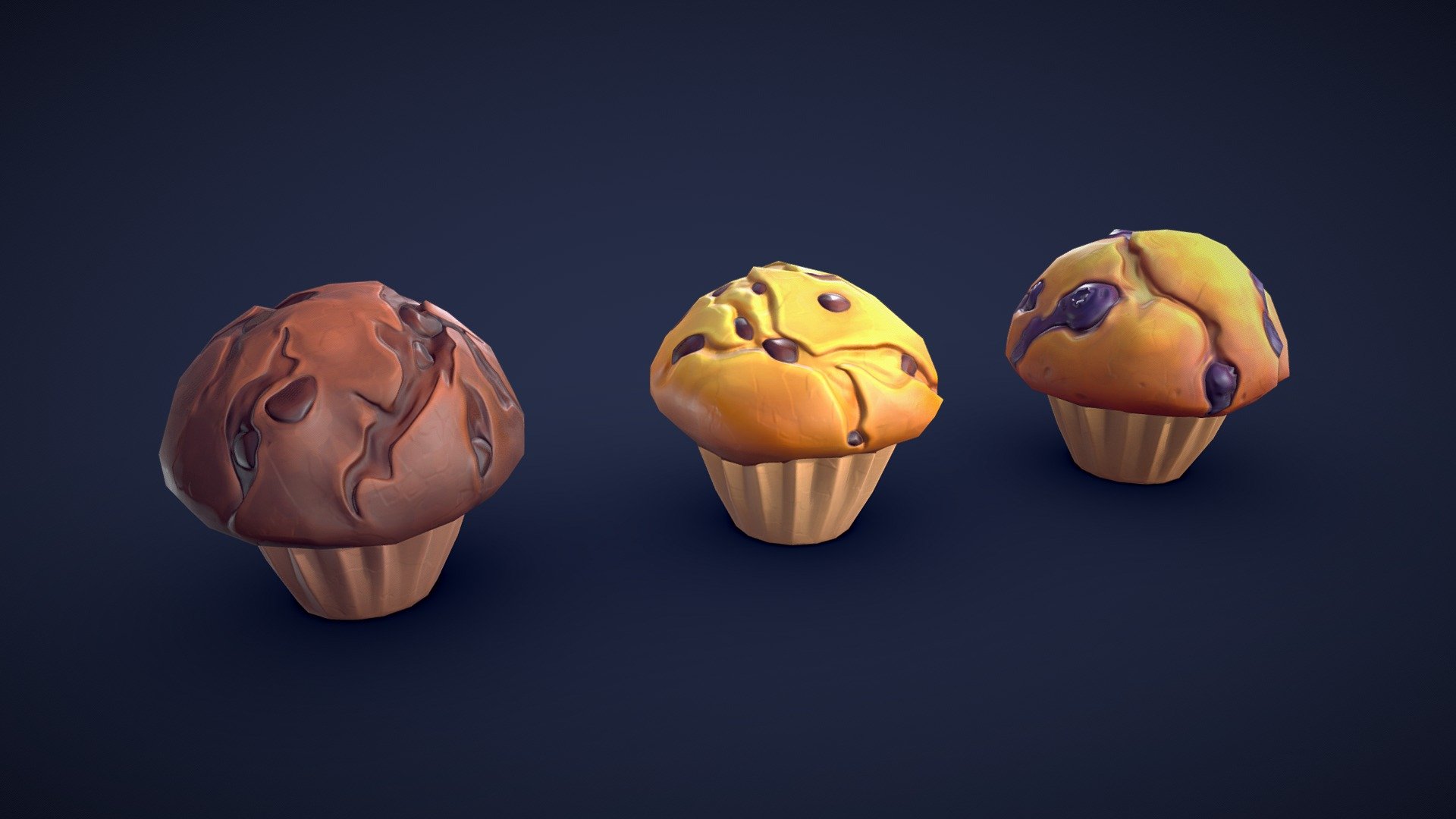 Stylized Pastries Collection – Low Poly