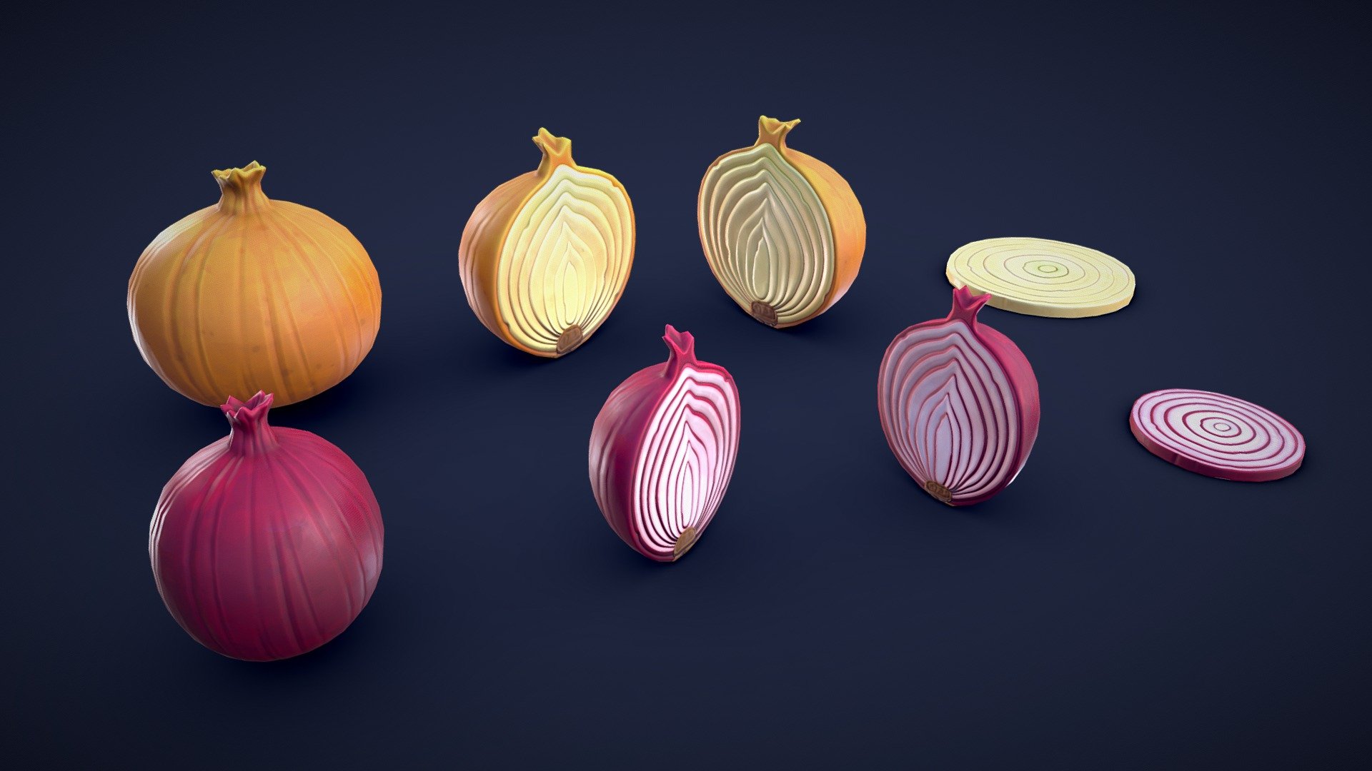 Stylized Onion – Low Poly