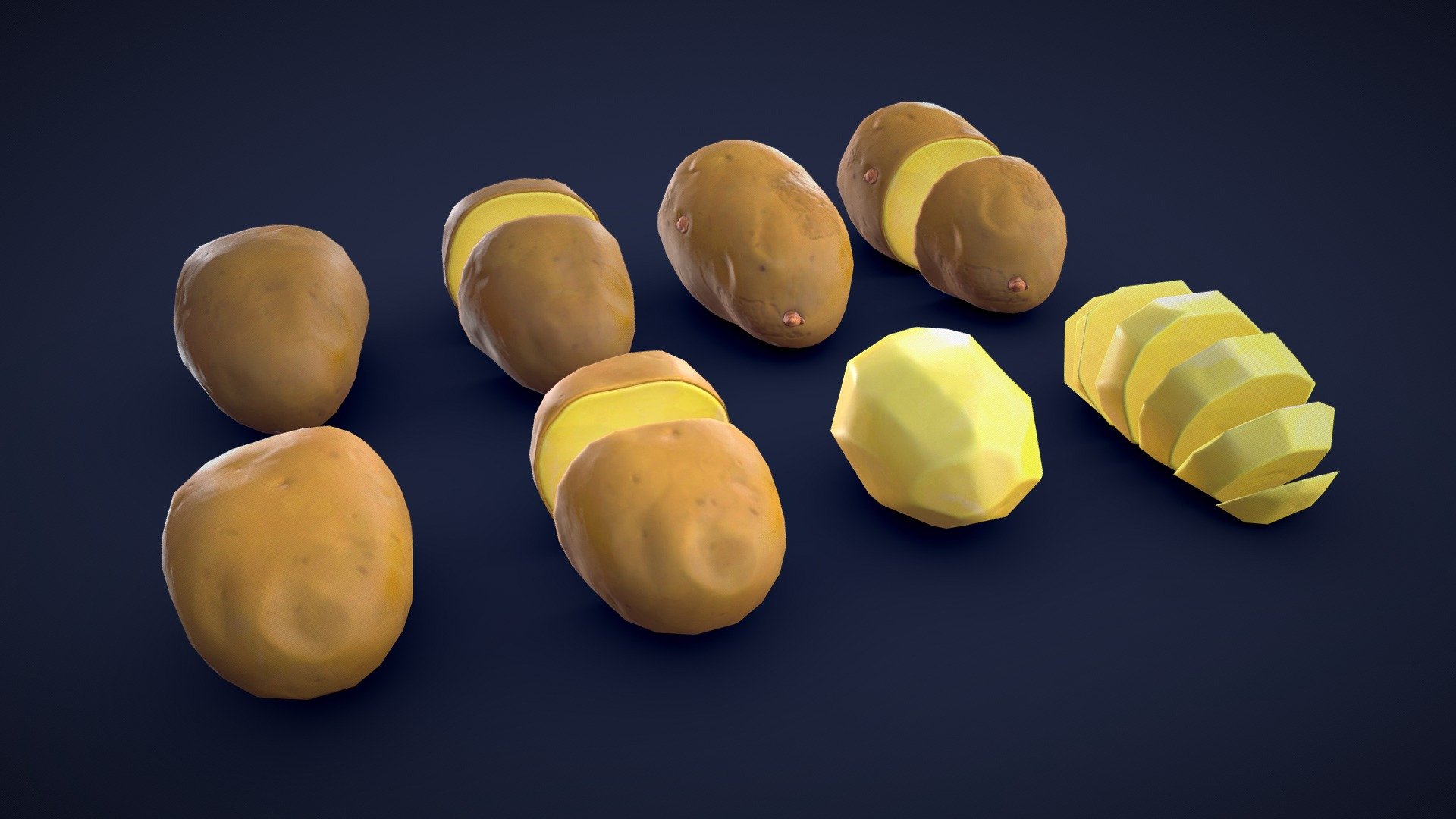 Stylized Potato – Low Poly