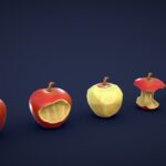 Stylized Red Apple – Low Poly