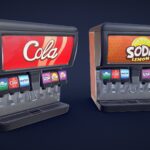 Stylized Soda Fountain – Low Poly
