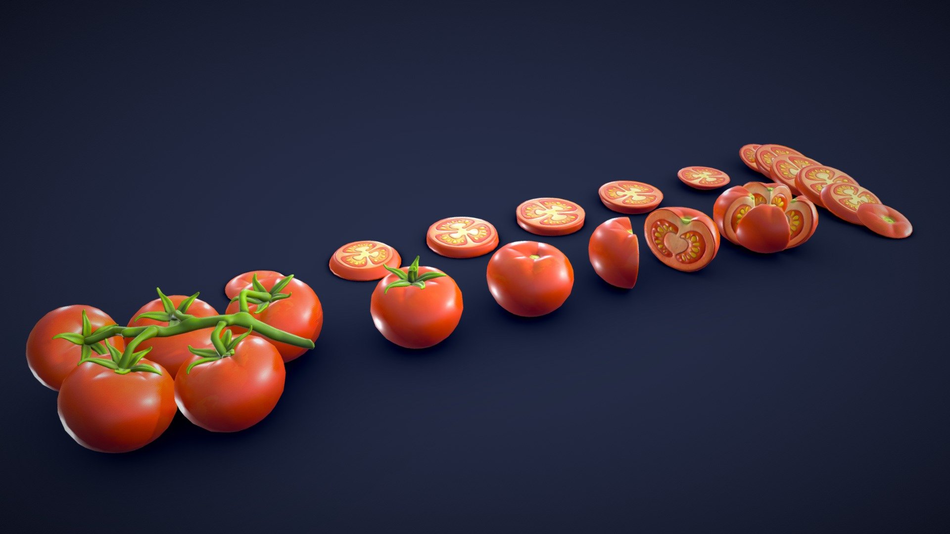 Stylized Tomato – Low Poly