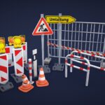 Stylized Traffic Props and Barriers 3 – Low Poly