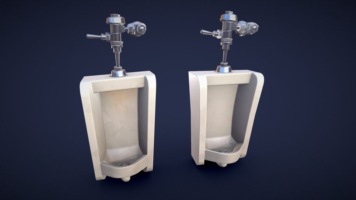 stylized urinal low poly 3d model
