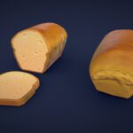 Stylized White Bread – Low Poly