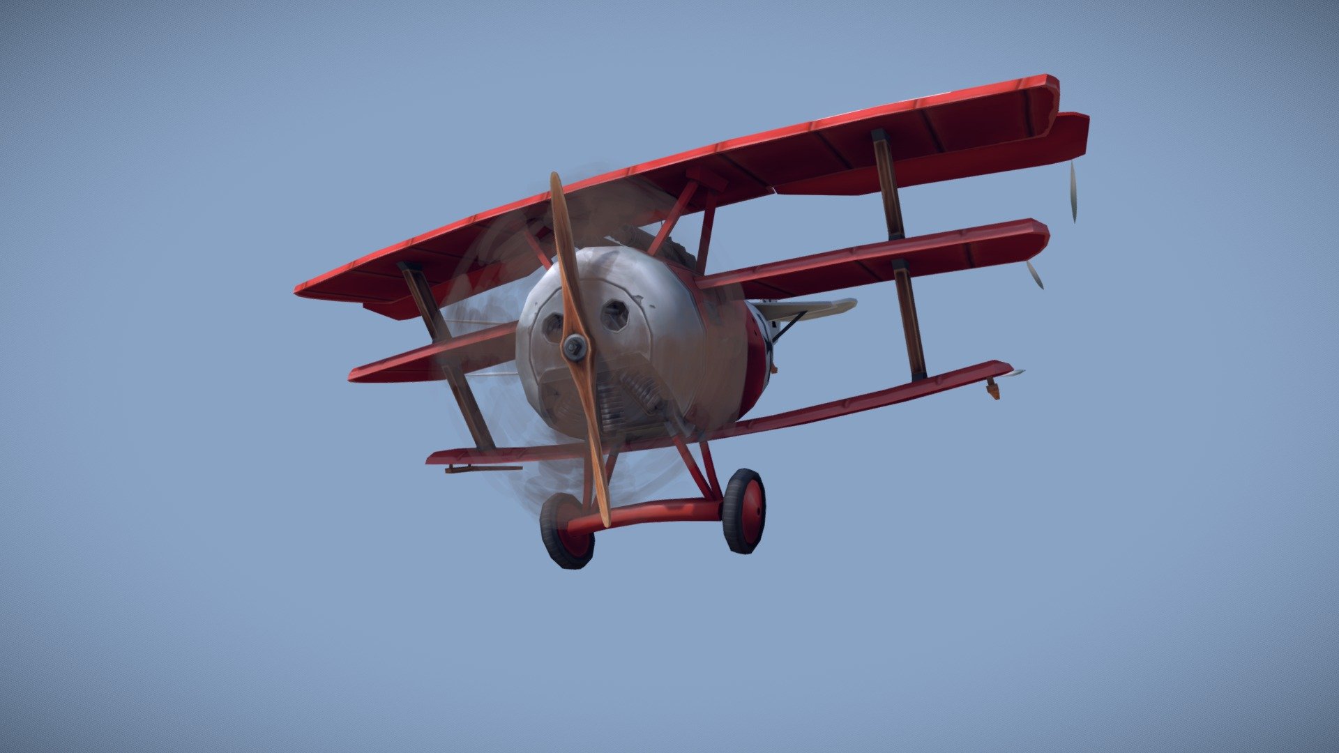 The Red Baron – Stylized WWI Plane