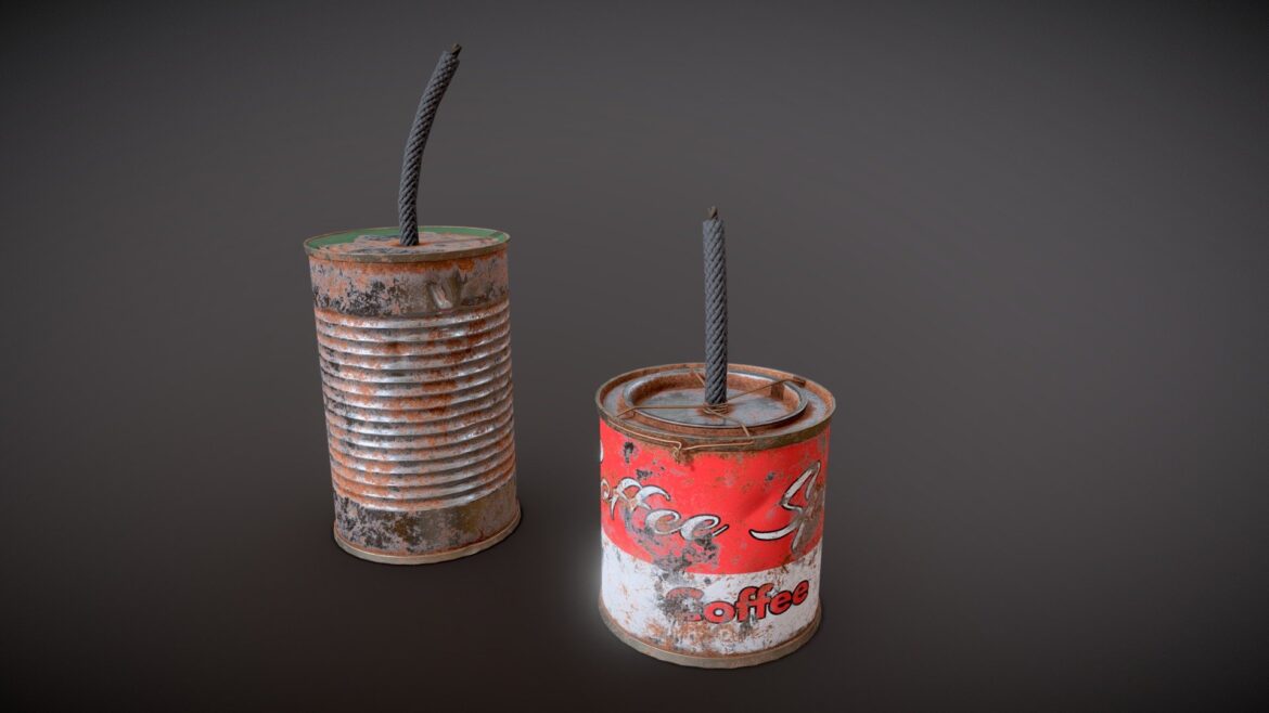 tin can grenade 3d model