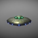 ufo 9 low poly flying saucer 3d model