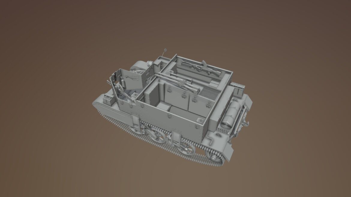 universal carrier mk2 bren gun carrier 3d model