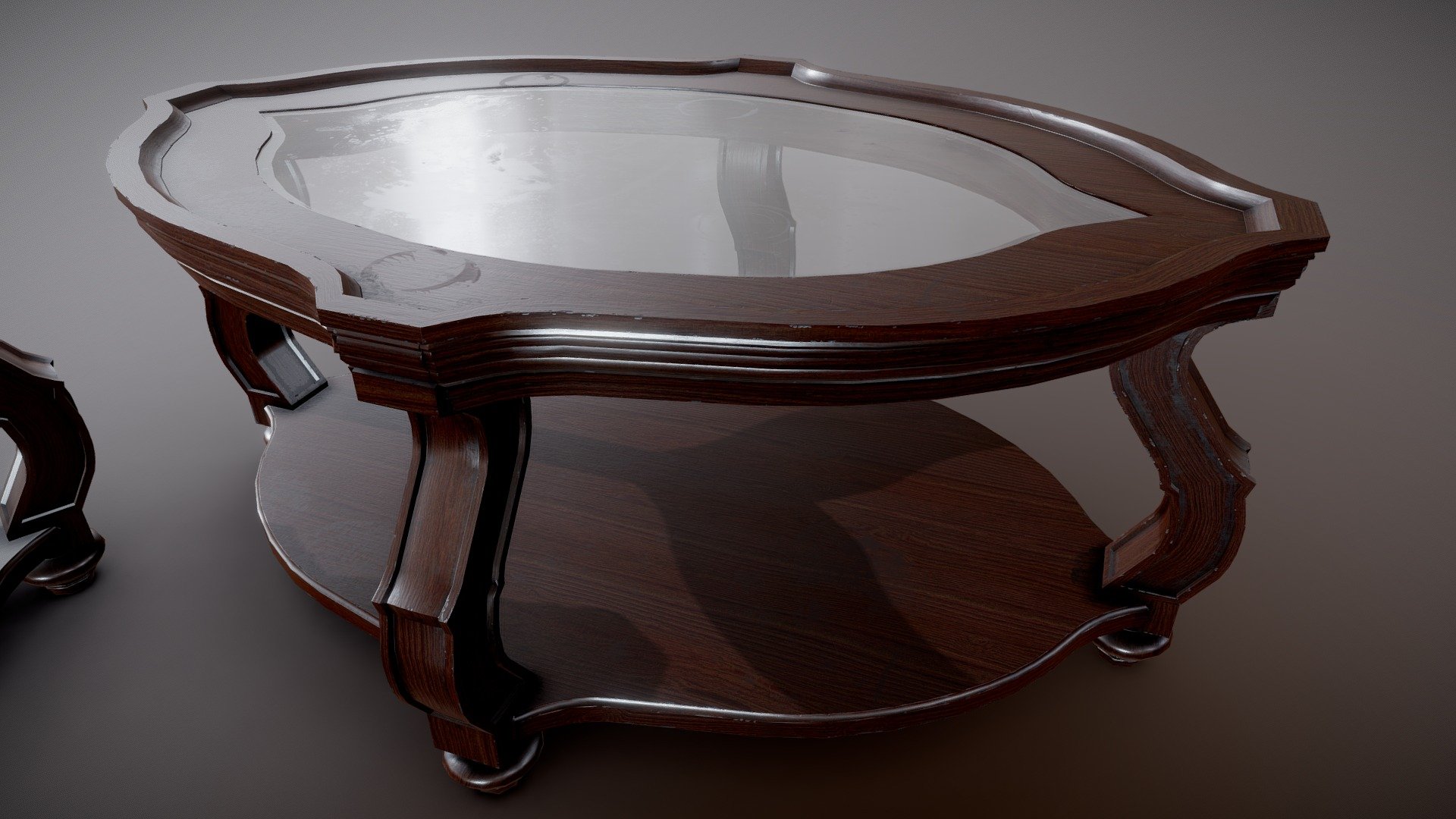 Vintage Coffee Table (Clean and Dirty)
