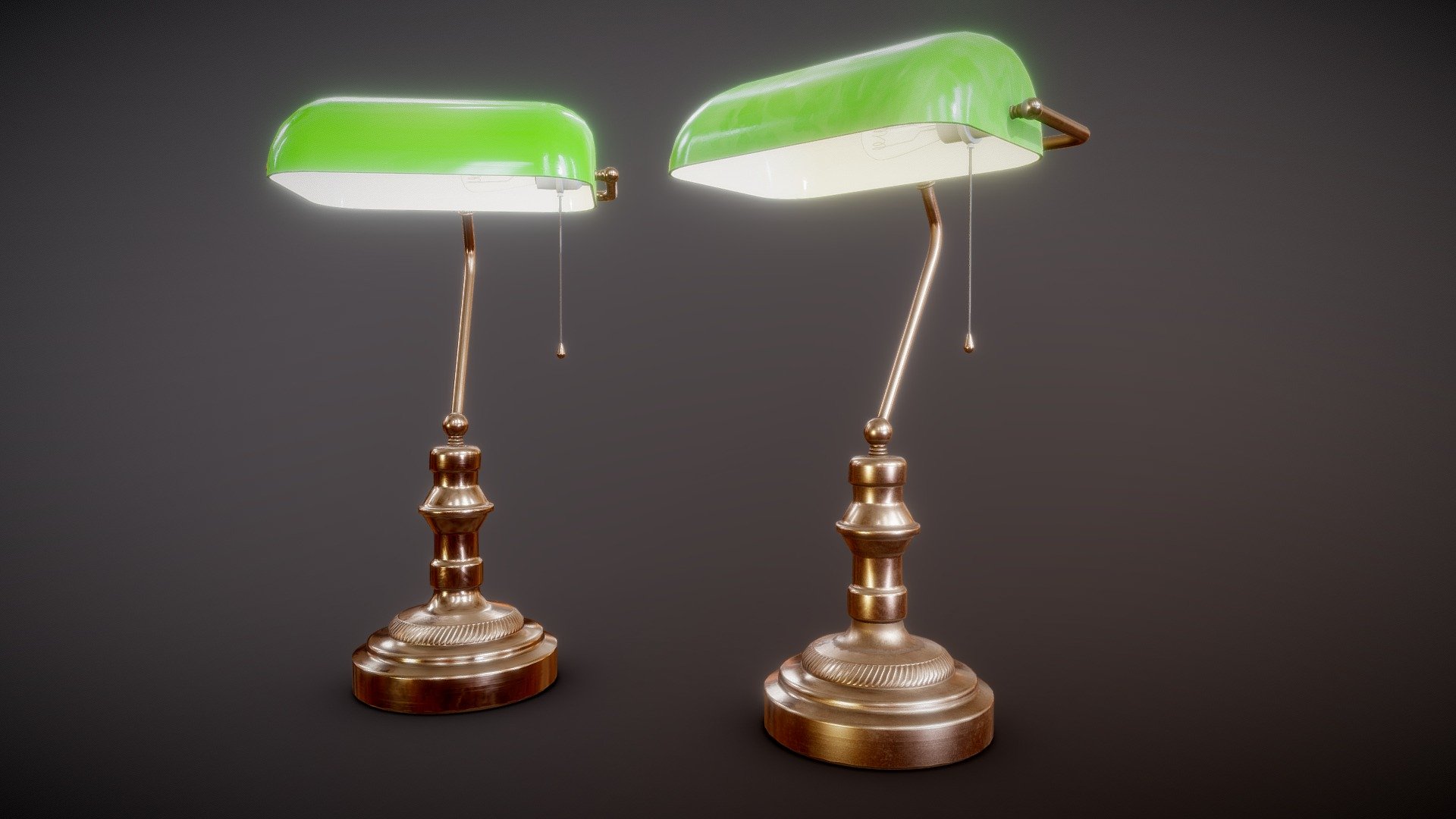 Vintage Desk Lamp (Clean and Dirty)